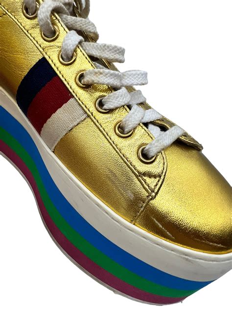 peggy leather rainbow sneakers